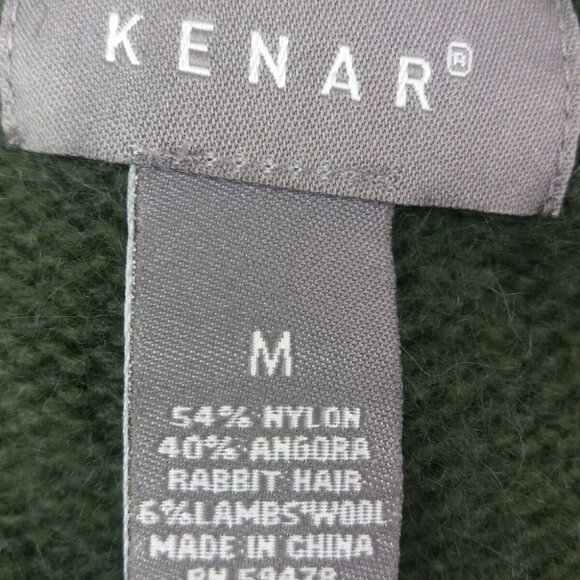 Cozy Kenar Green Cardigan Sweater Women Medium Angora Lambswool Soft Warm Granny - Picture 3 of 5